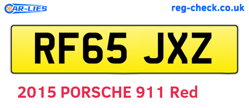 RF65JXZ are the vehicle registration plates.