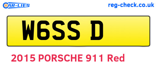 W6SSD are the vehicle registration plates.