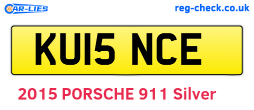 KU15NCE are the vehicle registration plates.