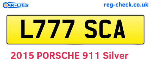 L777SCA are the vehicle registration plates.