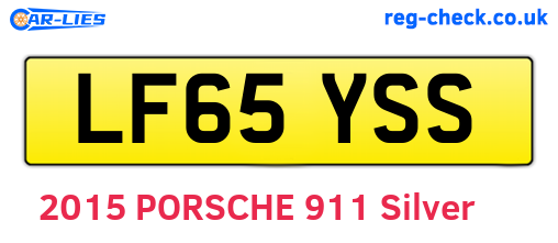 LF65YSS are the vehicle registration plates.
