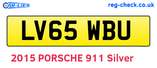 LV65WBU are the vehicle registration plates.