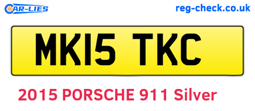 MK15TKC are the vehicle registration plates.
