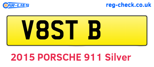 V8STB are the vehicle registration plates.