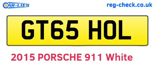 GT65HOL are the vehicle registration plates.