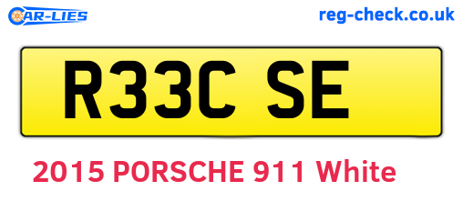 R33CSE are the vehicle registration plates.