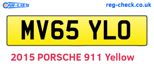 MV65YLO are the vehicle registration plates.
