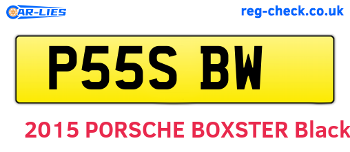 P55SBW are the vehicle registration plates.