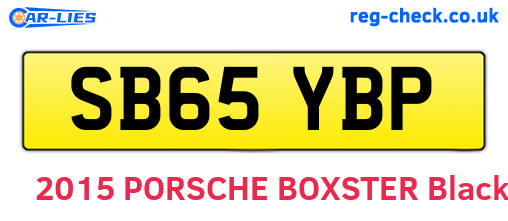 SB65YBP are the vehicle registration plates.