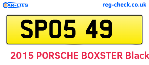 SPO549 are the vehicle registration plates.