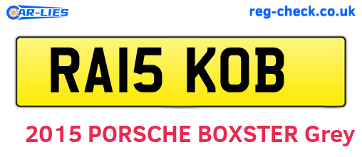 RA15KOB are the vehicle registration plates.