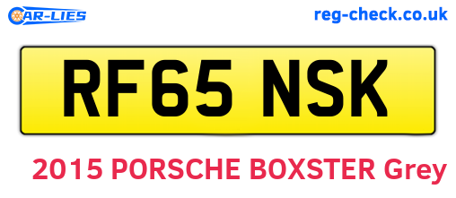 RF65NSK are the vehicle registration plates.