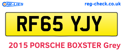 RF65YJY are the vehicle registration plates.
