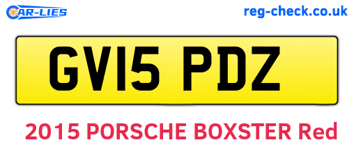 GV15PDZ are the vehicle registration plates.