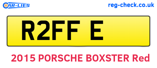 R2FFE are the vehicle registration plates.