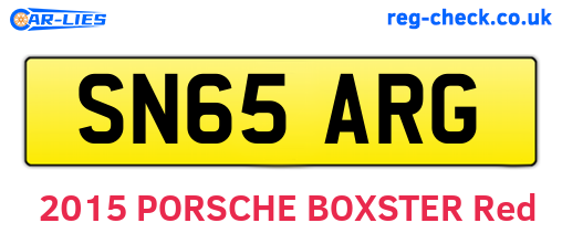 SN65ARG are the vehicle registration plates.