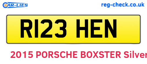 R123HEN are the vehicle registration plates.