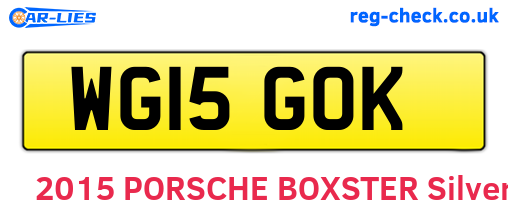 WG15GOK are the vehicle registration plates.