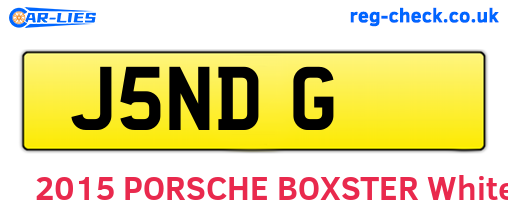 J5NDG are the vehicle registration plates.