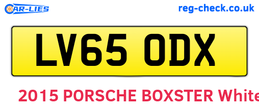 LV65ODX are the vehicle registration plates.