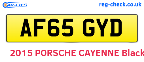 AF65GYD are the vehicle registration plates.