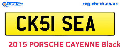 CK51SEA are the vehicle registration plates.