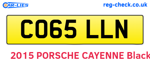 CO65LLN are the vehicle registration plates.
