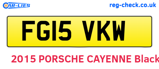 FG15VKW are the vehicle registration plates.