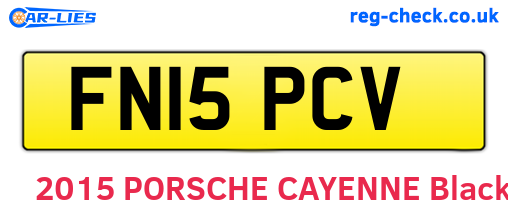 FN15PCV are the vehicle registration plates.