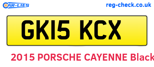 GK15KCX are the vehicle registration plates.