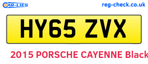 HY65ZVX are the vehicle registration plates.