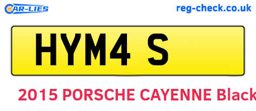 HYM4S are the vehicle registration plates.