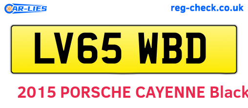 LV65WBD are the vehicle registration plates.