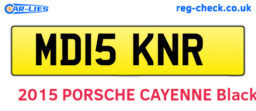 MD15KNR are the vehicle registration plates.