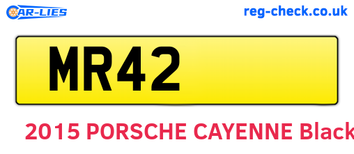 MR42 are the vehicle registration plates.