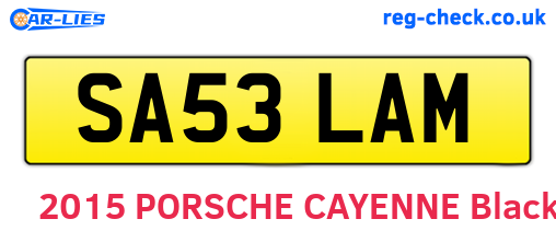 SA53LAM are the vehicle registration plates.