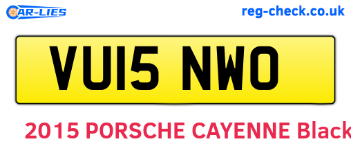 VU15NWO are the vehicle registration plates.