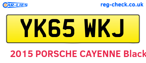 YK65WKJ are the vehicle registration plates.