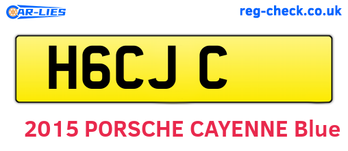 H6CJC are the vehicle registration plates.