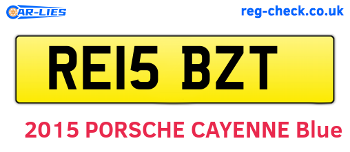 RE15BZT are the vehicle registration plates.