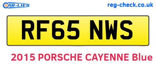 RF65NWS are the vehicle registration plates.