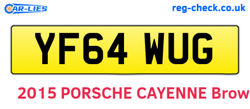 YF64WUG are the vehicle registration plates.