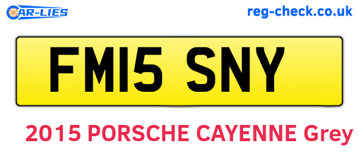 FM15SNY are the vehicle registration plates.