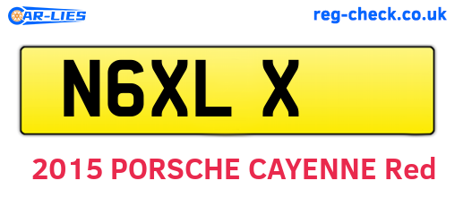 N6XLX are the vehicle registration plates.