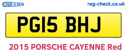 PG15BHJ are the vehicle registration plates.