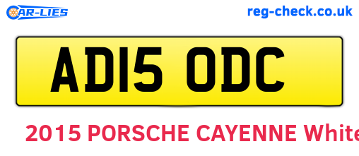 AD15ODC are the vehicle registration plates.