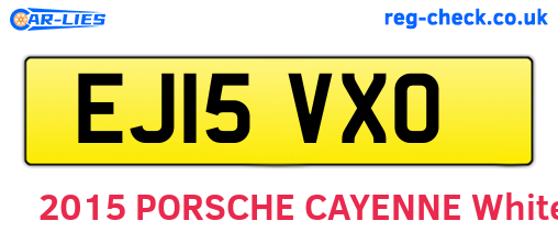 EJ15VXO are the vehicle registration plates.