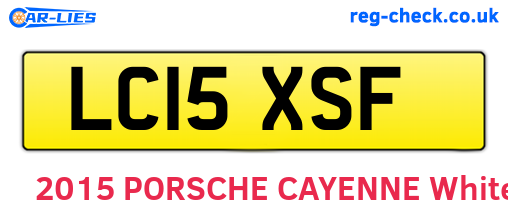 LC15XSF are the vehicle registration plates.