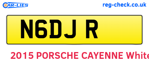 N6DJR are the vehicle registration plates.