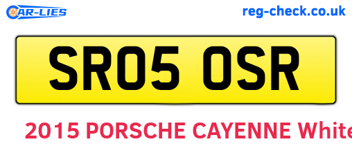 SR05OSR are the vehicle registration plates.
